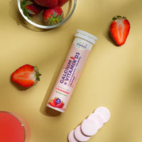 Calcium & Vitamin D3 Effervescent – Strawberry & Mango | 30 Tabs | Joint Support & Bone Strength