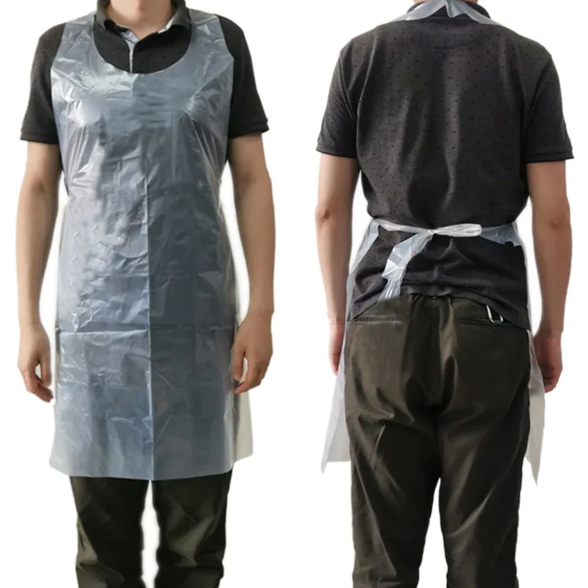 Pack of 1000 Disposable Plastic Aprons White or Blue Colour  70x120cm Size 10 Microns