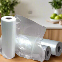 Pack of 20 Fruit & Vegetable Bag Rolls – Clear Polythene Bags on a Roll – 9" x 14"