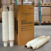 Extended core Pallet Wrap Heavy Duty Stretch Shrink Wrap Clear & Black Colour Pack of 10 / 20