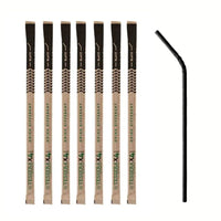 Flexible Paper Drinking Straws Black Colour –  21cm Long & 6mm Diameter