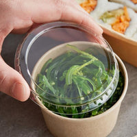 Pack of 1000 Kraft Paper Sauce Containers with Lids Size: 2oz/4oz.