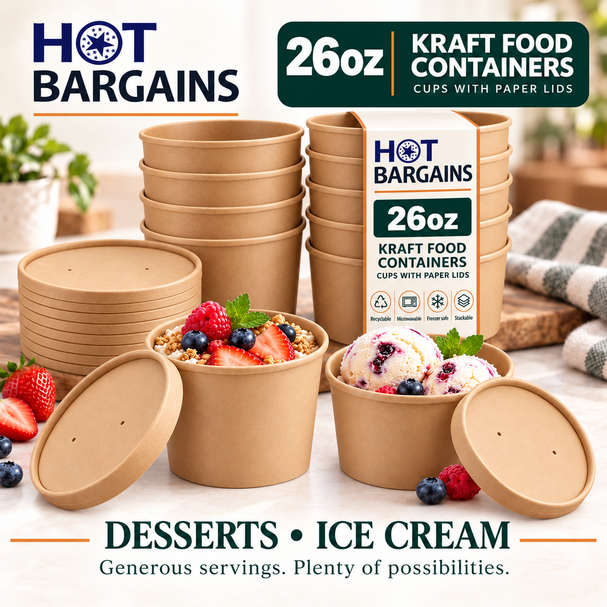 Hot Bargains — 250 x 26oz Brown Soup Cups — photo 4