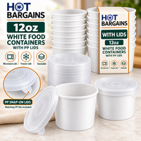 Hot Bargains — 250 x 12oz White Soup Cups + PP Lids — photo 2