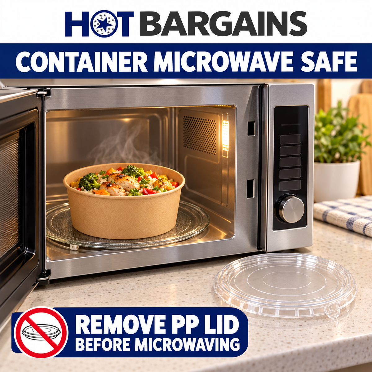 Hot Bargains — 150 X 35oz SALAD BOWL + LIDS — photo 4