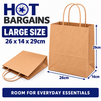 Hot Bargains — 250 X Brown Twisted Paper Bag - Large — photo 2