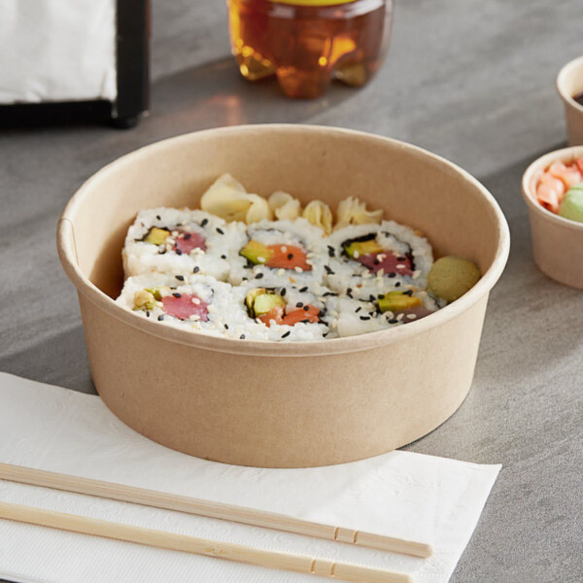 Pack of 300 Kraft Salad Bowls without Lids Size 18oz/26oz/35oz (500/750/1000ML)