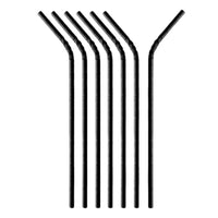 Flexible Paper Drinking Straws Black Colour –  21cm Long & 6mm Diameter