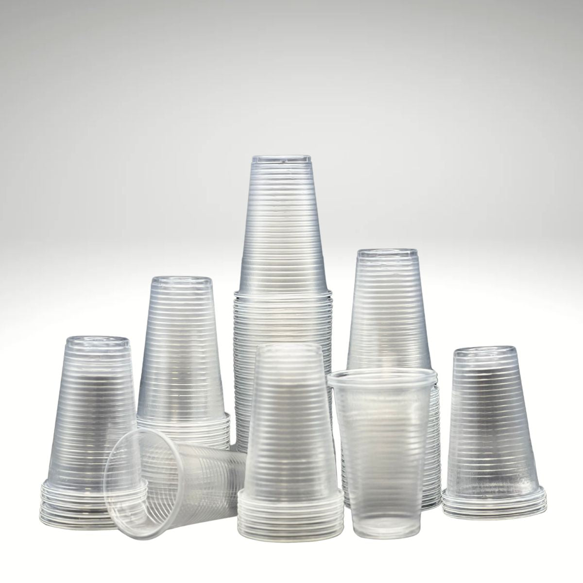 7oz Plastic Water Cups in Different Colours - Clear, White & Blue. - Pack of 1000 / 3000