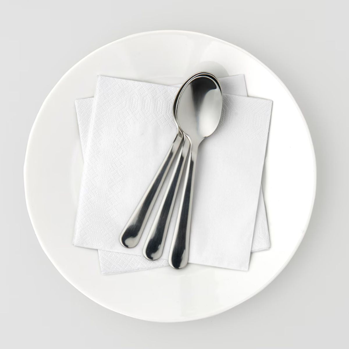 Pack of 2000 - 2-Ply White Paper Napkins Size: 33 x 33cm.