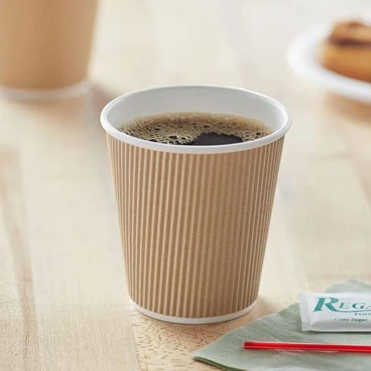 Pack of 500 Kraft Triple Wall Paper Cups Size 8oz ,12oz & 16oz.