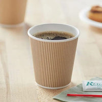 Pack of 500 Kraft Triple Wall Paper Cups Size 8oz ,12oz & 16oz.