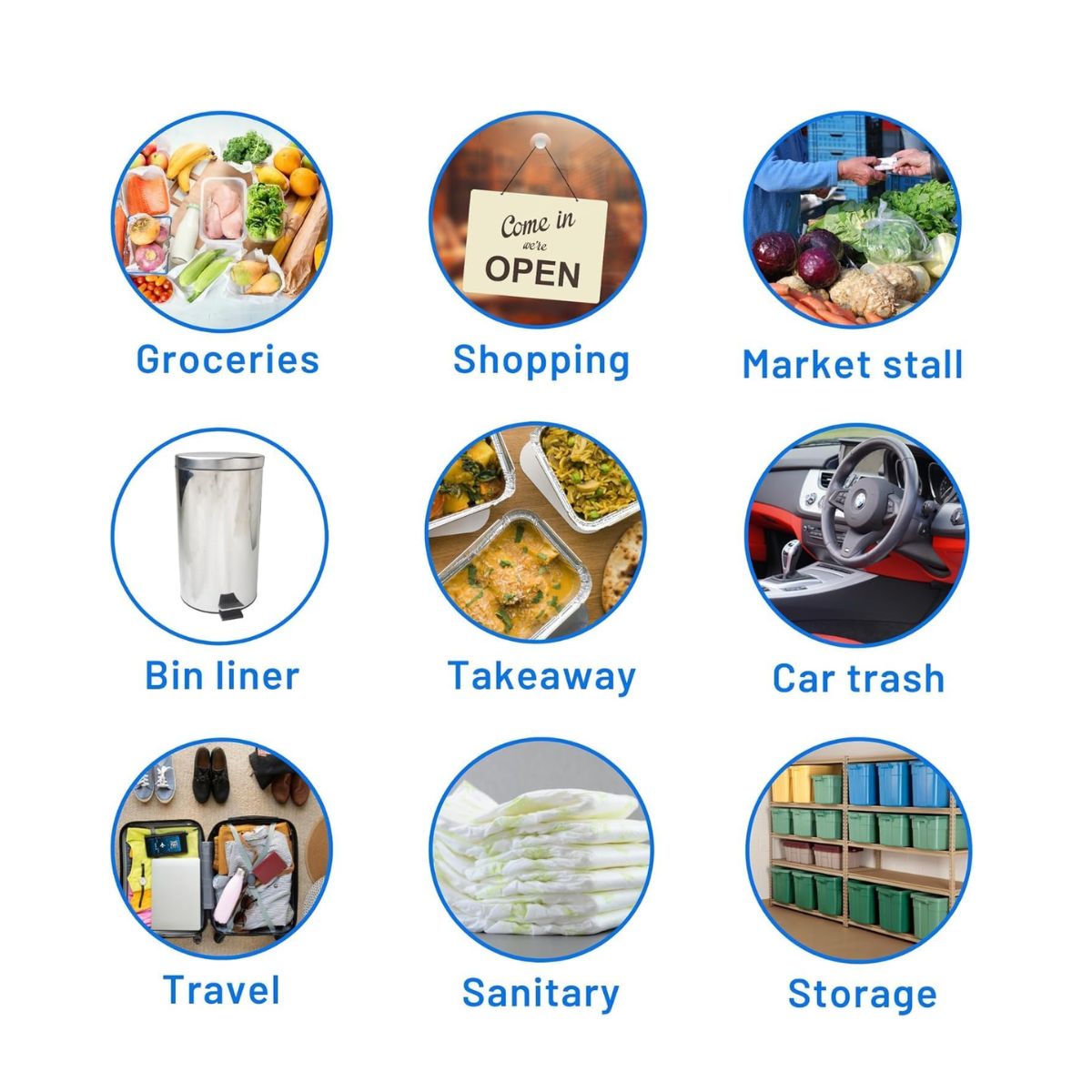Pack of 1000 Jumbo White Vest Carrier Bags – Extra Large Size 13" x 19" x 23"