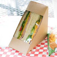Pack of 250 Kraft Sandwich Wedges – Single & Double Size.