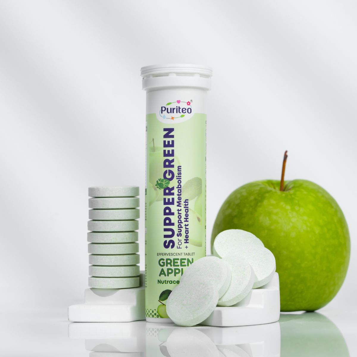 Super Green Effervescent – Green Apple / Watermelon | 30 Ct | Metabolism & Energy Support
