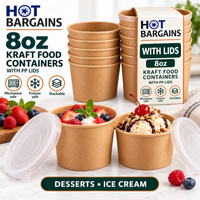 Hot Bargains — 250 x 8oz Brown Soup Cups + PP Lids — photo 4