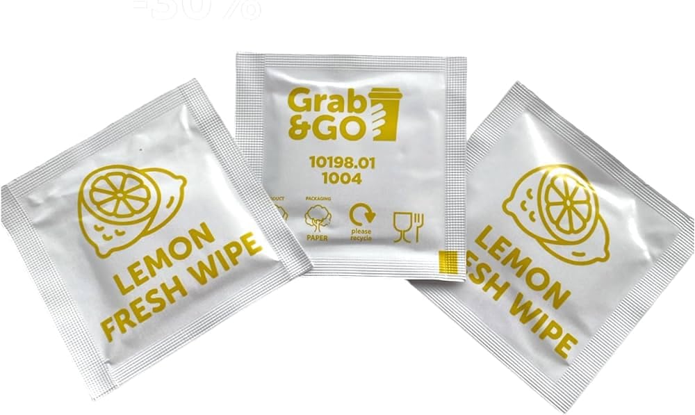 HOTBARGAINS 1000 X Lemon Fresh Hand Wet Wipes Pleasant Lemon-Scented Wet Wipes for Cleaning Fingers and Lips after Food to keep your Skin Fresh (1000, White, One Size)
