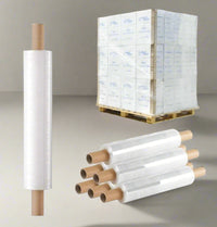 Extended core Pallet Wrap Heavy Duty Stretch Shrink Wrap Clear & Black Colour Pack of 10 / 20