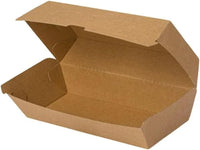 Pack of 200 Takeaway Hot dog Boxes with Closable Lid (21 x 7 x 7.5cm Size) Plastic Free Disposable Food Box Fully Compostable and Recyclable