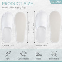 HOT BARGAINS Pack of 30 (15 Pairs) White Towelling Hotel Slippers with Closed Toe Terry Type Spa Slippers