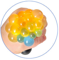 HOT BARGAINS 12 X Rainbow Gripper Ball Squishy Mesh Ball Fidget Toys Stress Ball - Alleviate Tension, Anxiety and Improve Focus Party Party Bag Filler (Gripper, 12, Count)