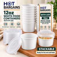 Hot Bargains — 250 x 12oz White Soup Cups + PP Lids — photo 6
