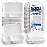 Hot Bargains — 250 x 2 Compartments Bagasse Box