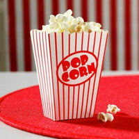 Pack of 100pcs Classic Red Striped Popcorn Boxes