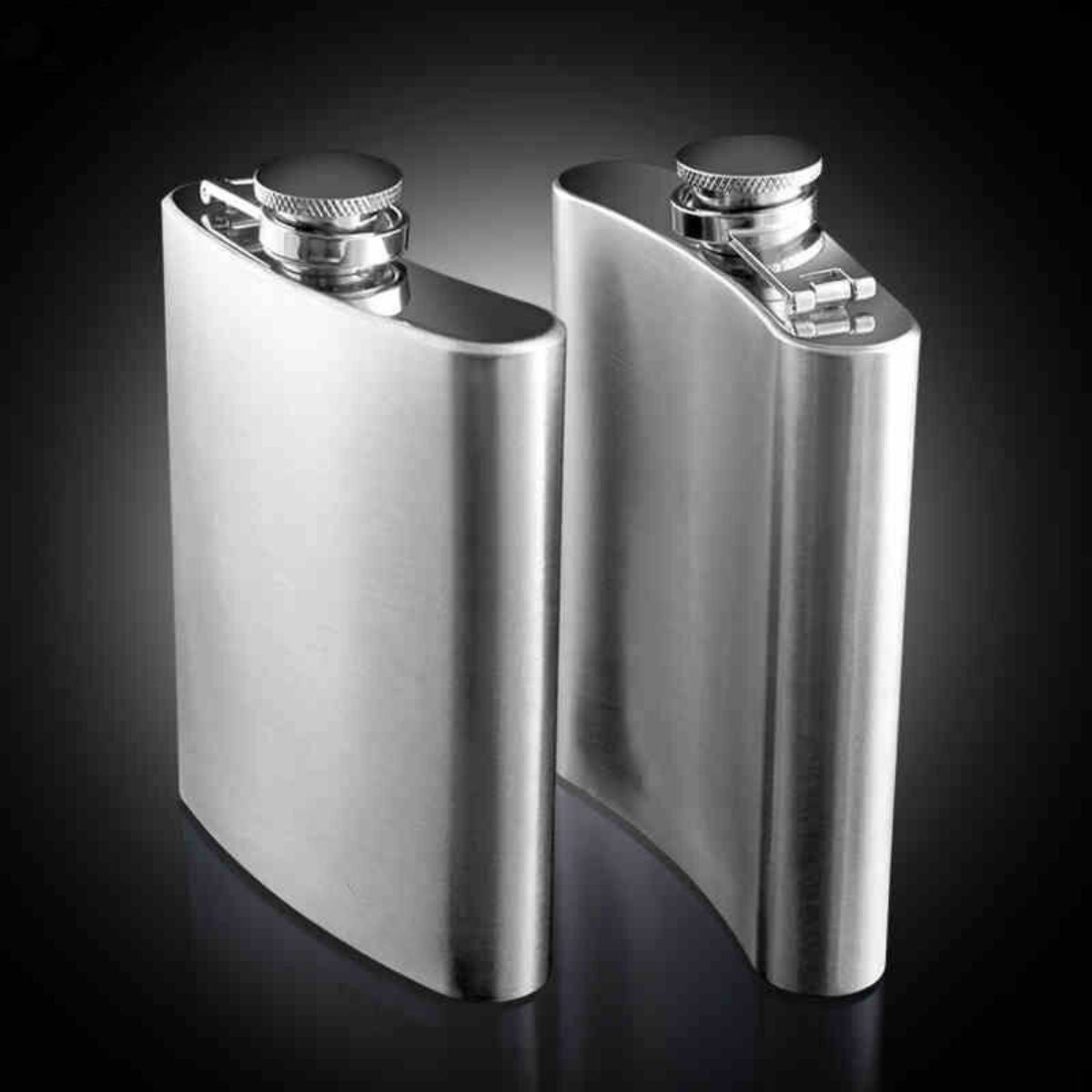 Stainless Steel Hip Flask – Leak-Proof Pocket Flask for Whisky & Spirits – Available in 1oz to 18oz Sizes