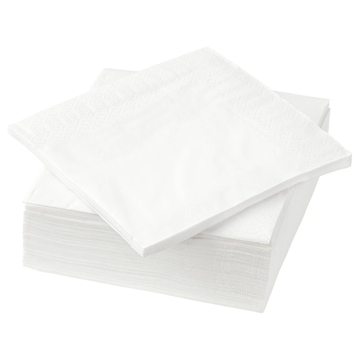 Pack of 2000 - 2-Ply White Paper Napkins Size: 33 x 33cm.