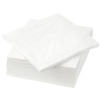 Pack of 2000 - 2-Ply White Paper Napkins Size: 33 x 33cm.
