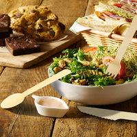 Pack of 1000 Biodegradable Wooden Cutlery Sets – Knives, Spoons & Forks