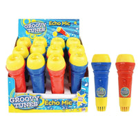 Pack of 2 Echo Microphones – Red & Blue Toy Mics for Kids & Adults – Fun Singing Prop for Parties, Karaoke & Playtime