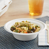 Pack 1000 Biodegradable Sugarcane Bagasse Bowls Sizes: 8oz, 12oz & 16oz.