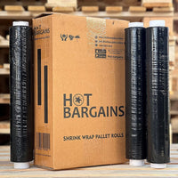 Pallet Wrap Heavy Duty Stretch Shrink Wrap Clear & Black Colour Pack of 10 / 20