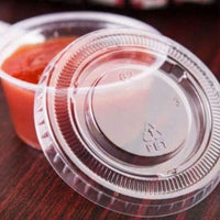 Pack of 1000 Plastic Sauce Containers with Lids Available in 2oz / 4oz Sizes