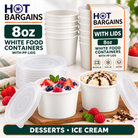 Hot Bargains — 250 x 8oz White Soup Cups + PP Lids — photo 4