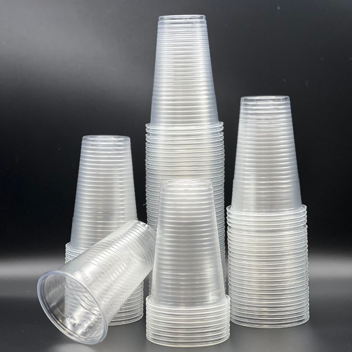 7oz Plastic Water Cups in Different Colours - Clear, White & Blue. - Pack of 1000 / 3000