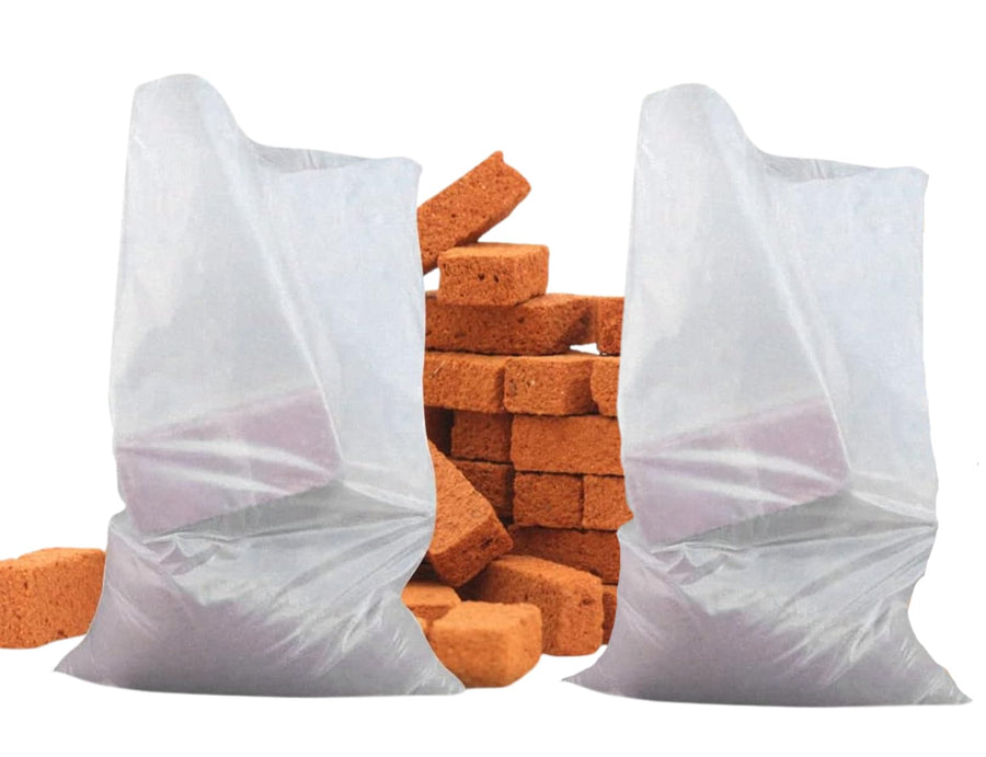 Pack of 100 Clear Rubble Sacks Heavy Duty Garden Waste Bags Size: 33" X 24".
