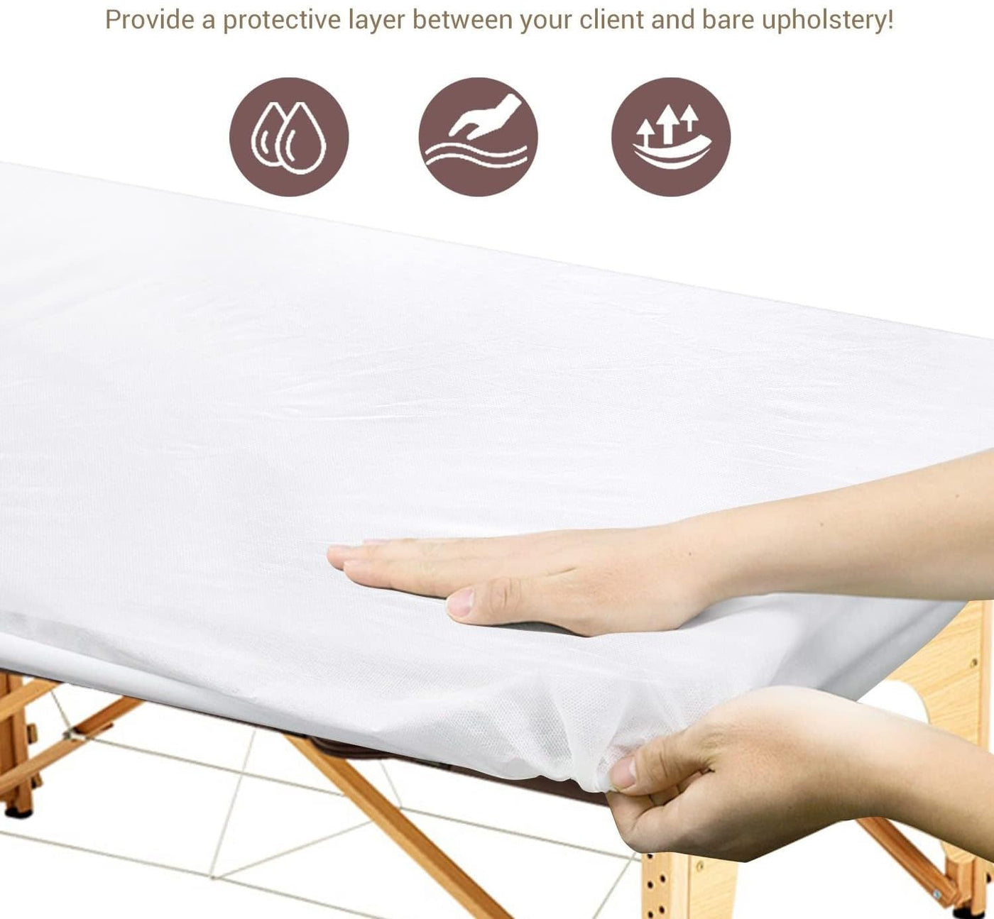 HOT BARGAINS 20 X Disposable Fitted Bed Sheets, Massage Table Sheets Bed Covers with Elastic, Breathable Non-Woven Fabric Table Protective Cover, Single Use for Salon Body Skincare Treatments