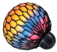 HOT BARGAINS 12 X Rainbow Gripper Ball Squishy Mesh Ball Fidget Toys Stress Ball - Alleviate Tension, Anxiety and Improve Focus Party Party Bag Filler (Gripper, 12, Count)