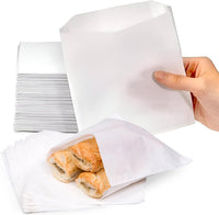 Greaseproof Paper Food Bags – White or Brown 100% Grease Resistant for Sandwiches, Bakery & Takeaway Foods