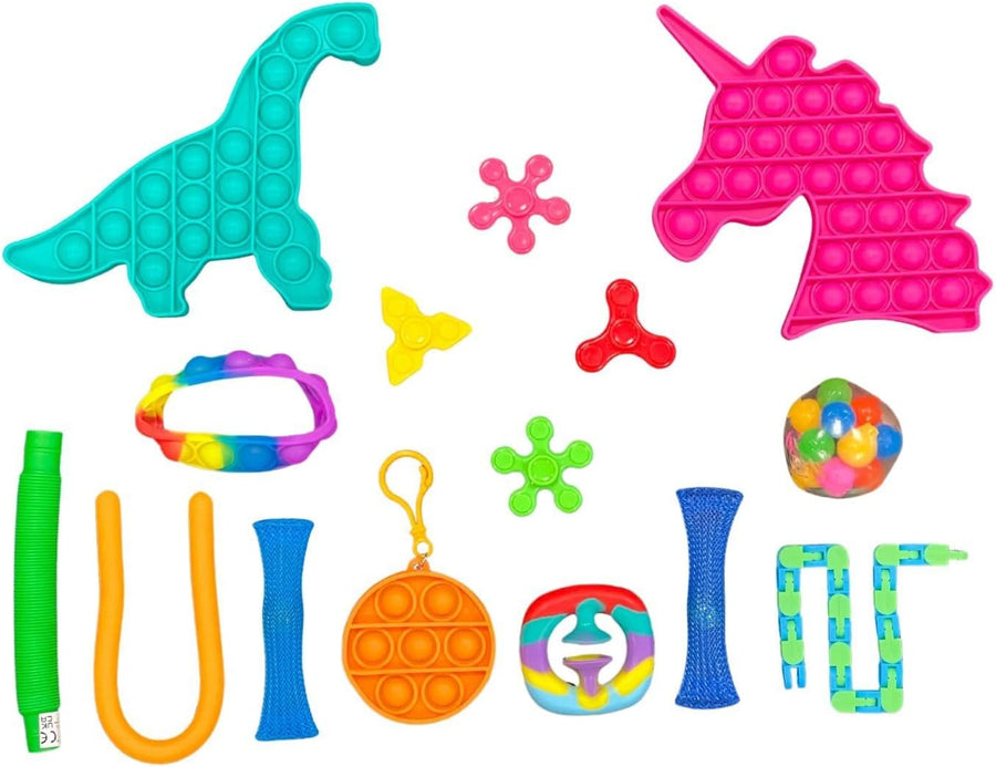 Pop Fidget Toys Sensory Toys Pack for Kids and Adults, Anxiety & Concentration Aid, Autism Party Bag Fillers