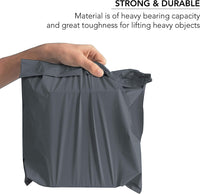 Grey Mailing Plastic Postal Self Seal 100pcs Bags From Small to Large Sizes Packaging Poly Envelopes Mailing Bags for Posting and Packaging (Dark Grey) (14" x 21", Grey (Dark/Light))