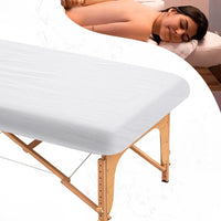 HOT BARGAINS 20 X Disposable Fitted Bed Sheets, Massage Table Sheets Bed Covers with Elastic, Breathable Non-Woven Fabric Table Protective Cover, Single Use for Salon Body Skincare Treatments