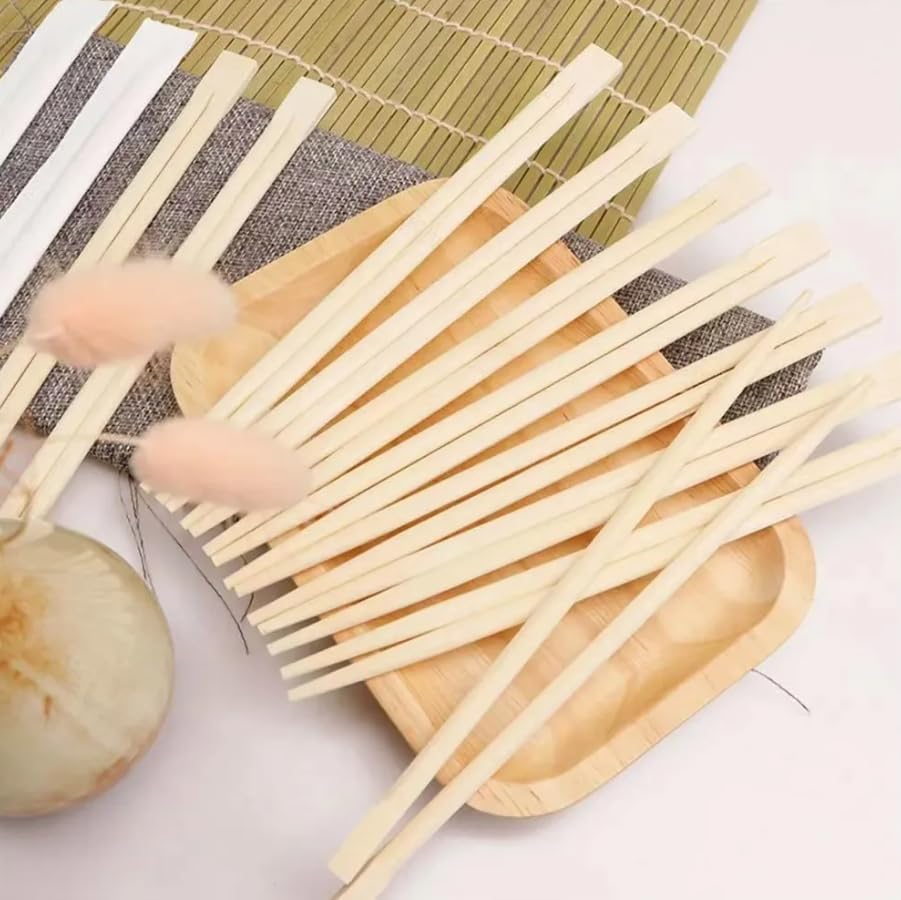 Reusable Bamboo Chopsticks, 20cm – Individually Wrapped, Lightweight & Premium Quality