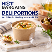 Hot Bargains — 1000 x 4oz Kraft Paper Sauce Pots + Lids — photo 5