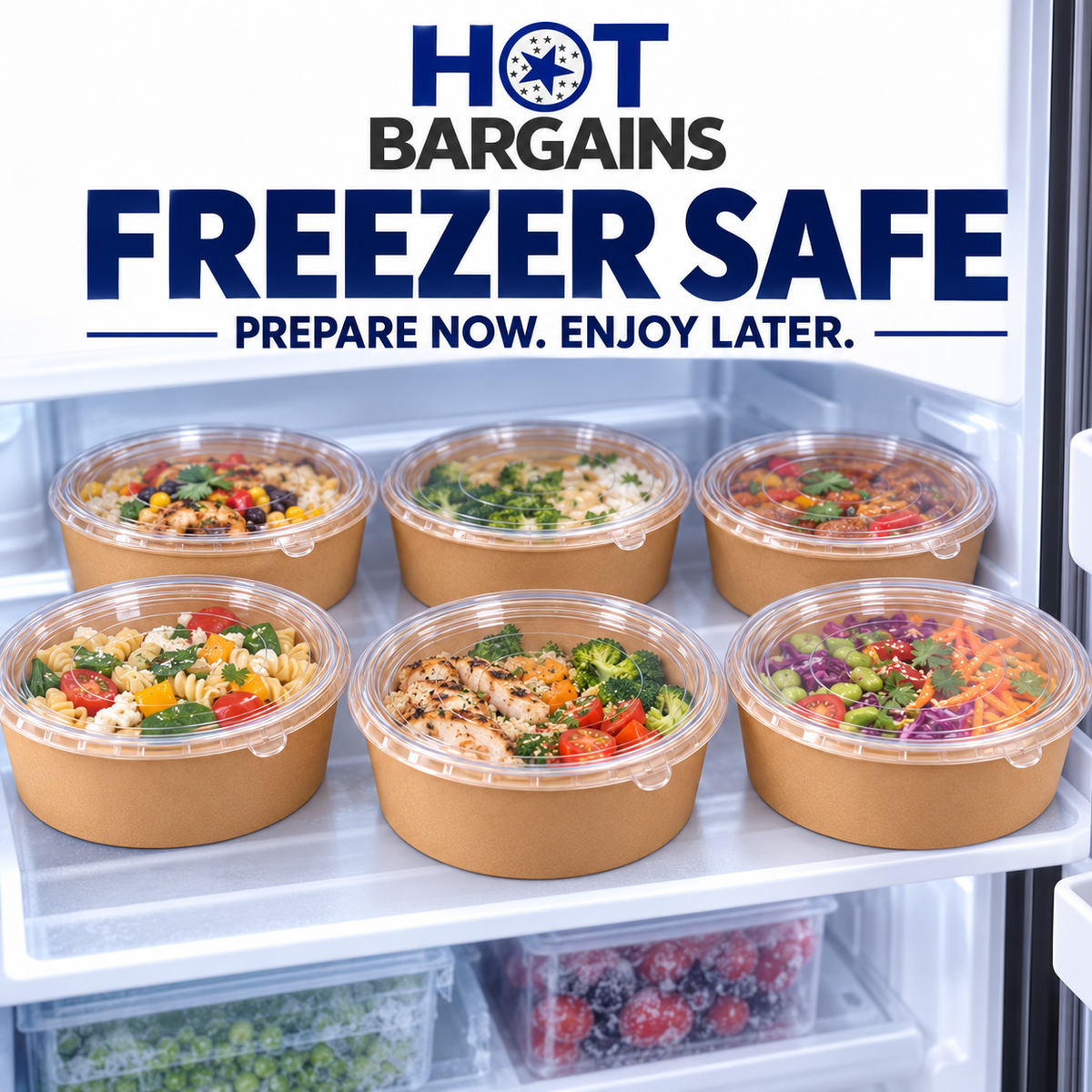 Hot Bargains — 150 X 45oz SALAD BOWL + LIDS — photo 5