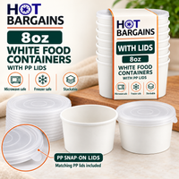 Hot Bargains — 250 x 8oz White Soup Cups + PP Lids — photo 2