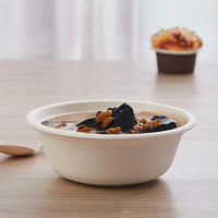 Pack 1000 Biodegradable Sugarcane Bagasse Bowls Sizes: 8oz, 12oz & 16oz.